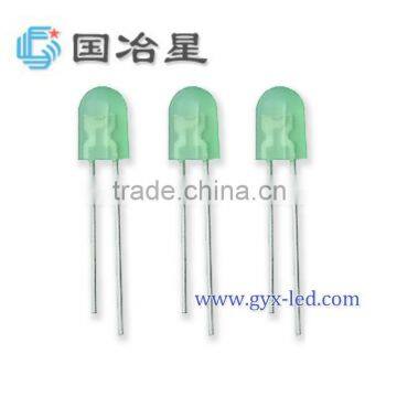 Latest 346 622nm RoHS cleared 1300mcd 2.0V Green LED Lamps