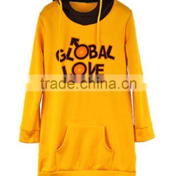 2016 New Spring Midi Pattern Women Hoodies With Hood Design FZ-6265