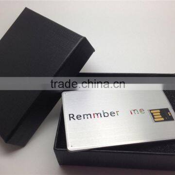 Super Slim Aluminum Material USB Flash Drive, Grade A Chips Credit Card Business USB Memory Stick Custom photo-4