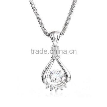 925 Sterling Silver Dancing Stone Pendant Jewelry SPG898W photo-5