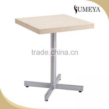 Wholesale square stone table top aluminum base bistro bar tables
