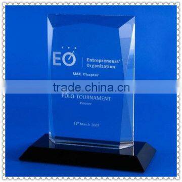 Optical Laser 3D Crystal Plaque For First Place Souvenir