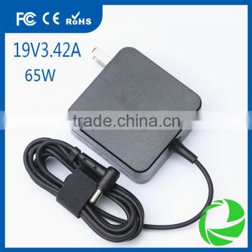 New square notebook power supply for asus 19V 3.42A 5.5*2.5mm 65W laptop power adapter AC charger