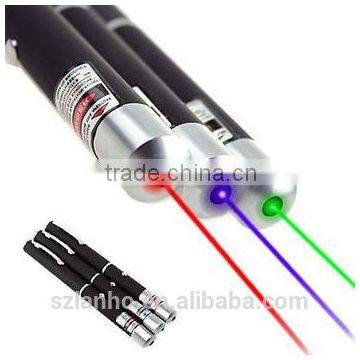 2016 hot sale Powerful 532nm Laser Pointer Pen Combo Green+Blue/Violet+Red Light Beam