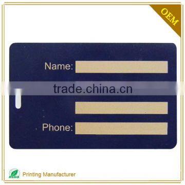 Custom High Quality Pvc Plastic Airplane Luggage Tag