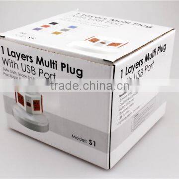 ME-S1 One Layer Vertical Rotary Socket of Multifunction Plug Socket With 5 Meters Power Line photo-5