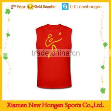 women sexy red sleeveless badminton sport wear jersey