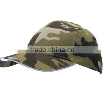 Promotional led light baseball cap wholesale camo LED lighted caps