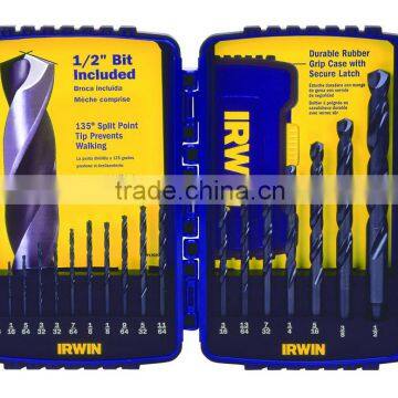 Jobber Drill Bit Set, 15-pc, 1/16 to 3/8In