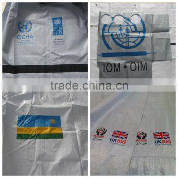 PE Tarpaulin with logo printing for all weather cover