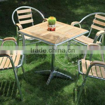 ZT-1042CT aluminum ash wood chair and table set
