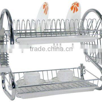 kitchen plastic metal wire dish rack