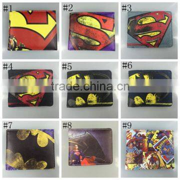 men and women superhero wallet cartoon