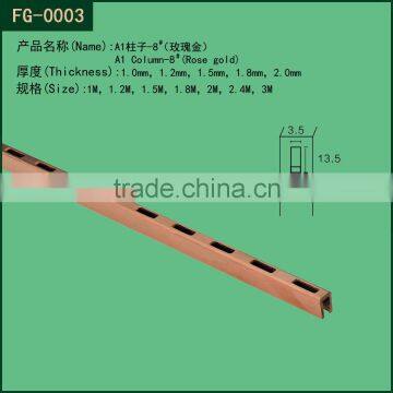 Metal Wall thin wall slot upright post for bracket