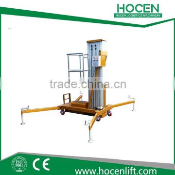 For Aerial Working Maintenance Platform Mast Hydraulic Electric Small One Man Lift Elevator