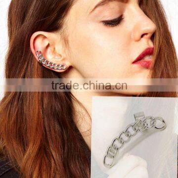 Simple alloy gold plated ear cuff