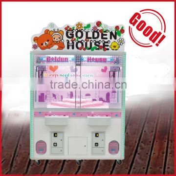 coin operated redemption machine golden house claw crane vending machines for sale toy claw crane game machine