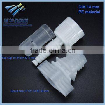 Wholesale 14mm plastic chemical spout for pouches