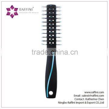 Raffini New Patterned Top selling Plastic with Swirl design Handle Round hairbrush