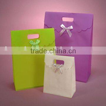 Solid Color Plastic Tab Top Box Bags