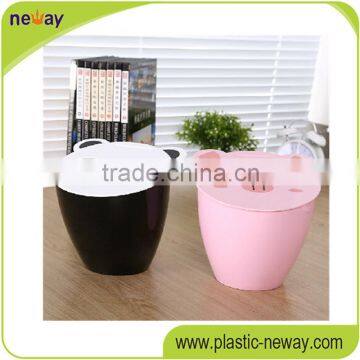 PP Household oval recycling standing cheap mini desktop trash can