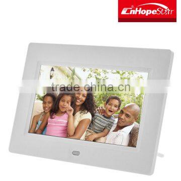 Long time battery powered 7" digital photo frame display monitor with full function