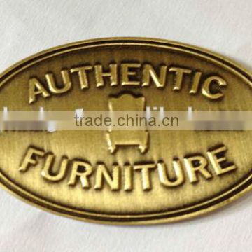 antique brass tag, fashion tag,metal engraved label