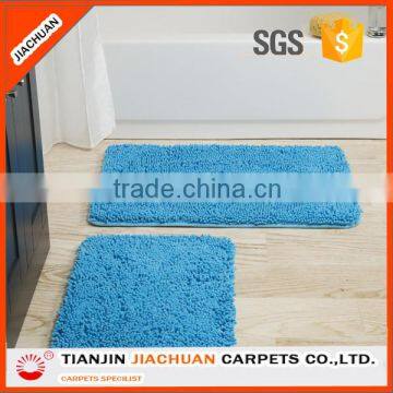 wholesale thin pvc back microfiber chenille bath mat