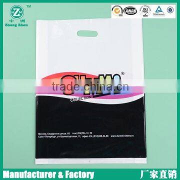 Packing T-shirt plastic punching bag/punching handle bag/punch cut bag