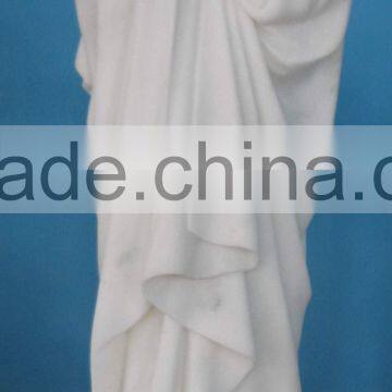 white marble carved Buddha statue