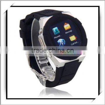 A6 1.54" Quadband 1.3 Mega Waterproof Smart Watch Cell Phone Black