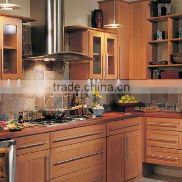 Amercia style , solid wood door , plywood carcass or melamine MDF /particle bord , kitchen cabinet