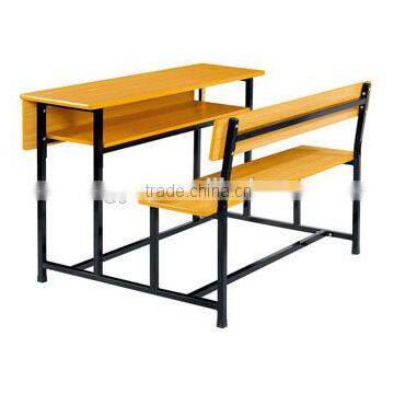 Double Student Desk&Chair,Wooden Student Desk and Chair,School Furniture,Student Table and Chair