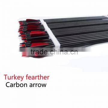 New 31" carbon turkey feather Arrow for compound bow and arrow