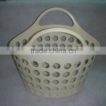 small flexible plastic handy storage basket,small laundry basket with handle