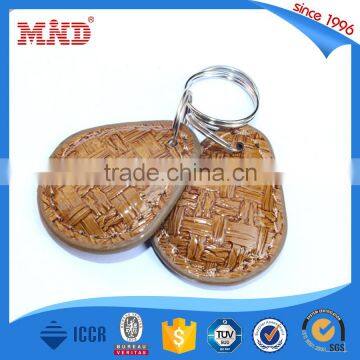 MDK128 NFC NTAG213 leather key fobs rings wholesale