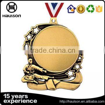 Blank asia chinese kungfu award trophy picture insert award antique gold bronze copper medals of honor medallion award ofhonor