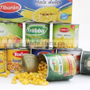 212m in tin cans canned sweet corn