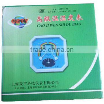 High Quality Wall Colck Type Plastic Bimetal Thermometer Hygrometer