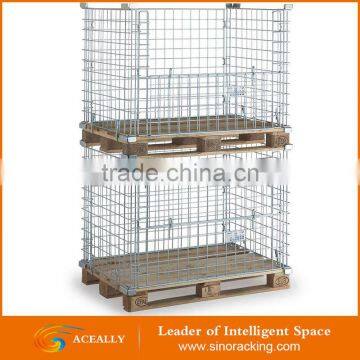 Aceally Stackable storage zinc metal EUR standard cage pallet with good price