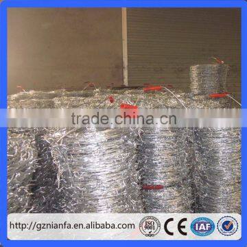 Malaysia used 12/14/16 Gauge Galvanized/Hot Dipped Barbed Wire(Guangzhou Factory)