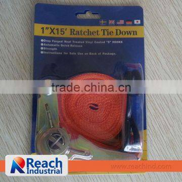 25mm Ratchet Tie Down Strap With S Hook photo-2
