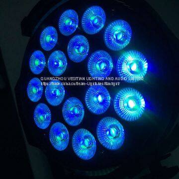 Auto Control 6/10chs Cheap Affordable Equipment Led Light Disco 18pcsx15w RGBWA UV 5in1 Par Light Can on Line Shopping photo-5