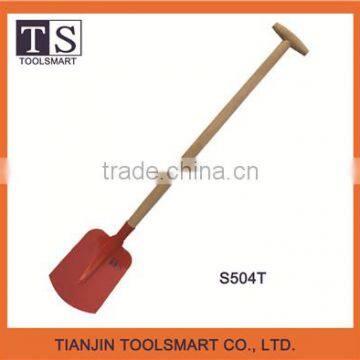 mechanical industrial round point shovel with T handle