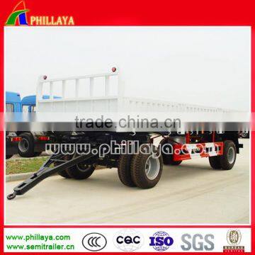 Export cheap price drawbar side wall car agricultural mini power tiller trailer and axle