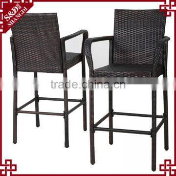 Outdoor Bar and Lounge Furniture Wickerwork Armrest Bar Stools China photo-2