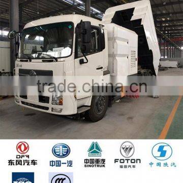 dongfeng road cleaning truck, 10 t road sweeper with water washing