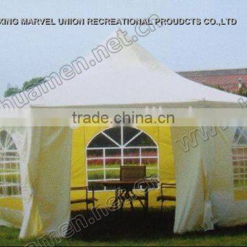 Hexagonal Green Polyester Garden Gazebo With Mosquito Net photo-5