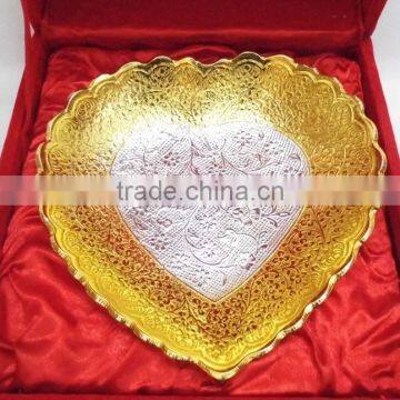 Corporate Gift Item, Return Gift, New Design 2015 Home Decoration Gold and Silver Plated Tray photo-3