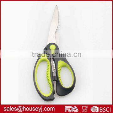 Utility stainless steel kitchen scissors with pp+TPR plastic handle